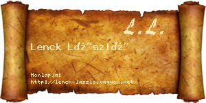 Lenck László névjegykártya